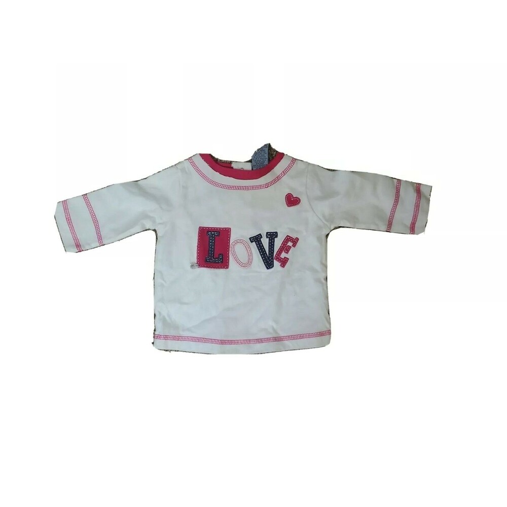 Girl's 3/6 month LOVE top long sleeve patch